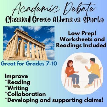 Preview of Academic Debate: Classical Greece Athens Vs. Sparta (Low prep!)