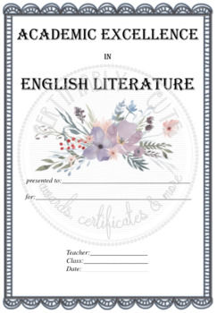 Preview of Academic Excellence in English Literature