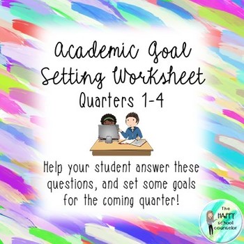 Preview of Academic Goal Setting Worksheet for Middle School