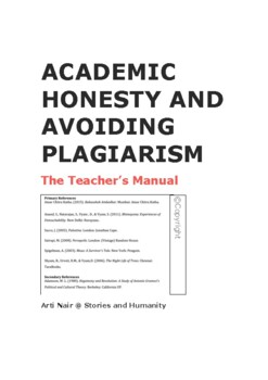Preview of Academic Honesty and Avoiding Plagiarism: Teacher's Manual