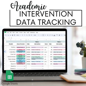 Preview of Academic Intervention Tracking: Reading Intervention, Math Intervention (Google)