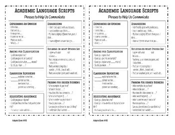 Preview of Academic Language Scripts