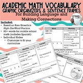 Academic Math Vocabulary Sentence Frames (Includes Spanish