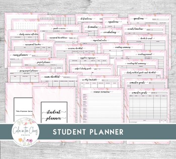 Preview of Academic Planner Printable for High School and College Students