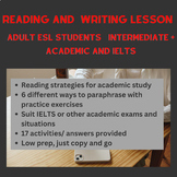 Academic Reading and Writing Skills (paraphrasing) for Adu