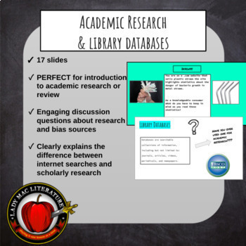 Preview of Academic Research | Library databases | bias sources | Introduction Presentation