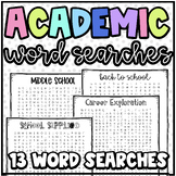 Academic (School Related) Word Searches | Early Finishers 