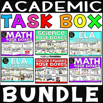 Preview of Academic Task Box Bundle
