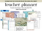 Academic Teacher Planner, Lesson Planner, Printable PDF
