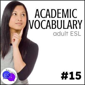 Preview of Academic Vocabulary 15 with Activities and Worksheets