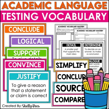 Preview of Academic Testing Vocabulary Graphic Organizer for STAAR Test Prep & Review