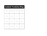 Academic Vocabulary Bingo