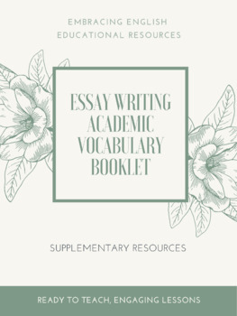 Preview of Academic Vocabulary Booklet for Essay Writing