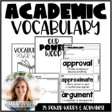 Academic Vocabulary Cards and Activities for Upper Graders