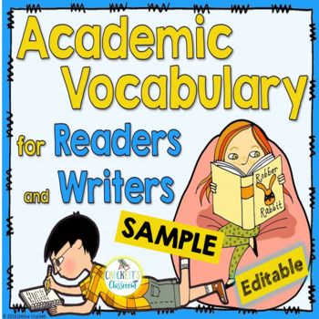 Preview of Academic Vocabulary, Critical words for Standardized Tests,  FREE SAMPLE