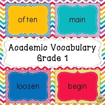 Preview of Academic Vocabulary - Grade 1 - Vocabulary for State and Benchmark Testing