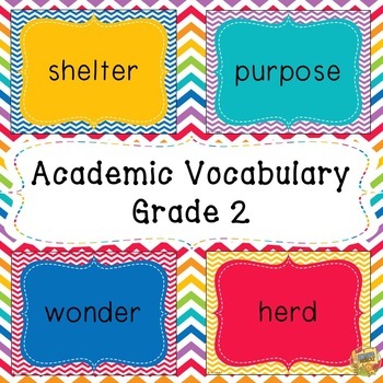 Preview of Academic Vocabulary - Grade 2 - Vocabulary for State and Benchmark Testing