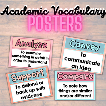 Preview of Academic Vocabulary Posters