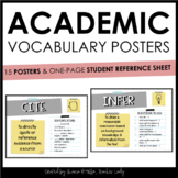 Test Prep Vocabulary Posters + Student Reference Page | Ac