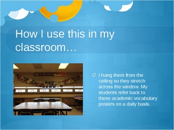 Preview of Academic Vocabulary PowerPoint Glossary