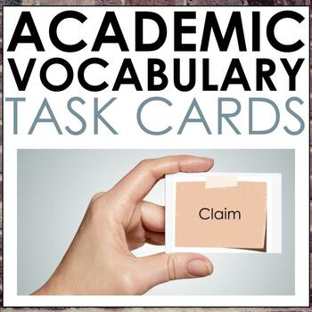 Preview of Academic Vocabulary Task Cards Review Game