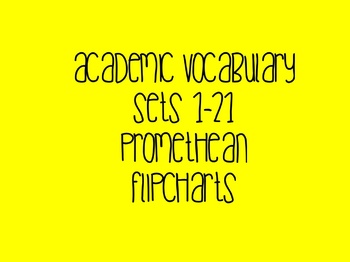 Preview of Grade 3 Academic Vocabulary Set 1-21 Promethean Flipcharts BUNDLE
