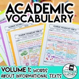 Academic Vocabulary Volume 1: Informational Texts and Argu