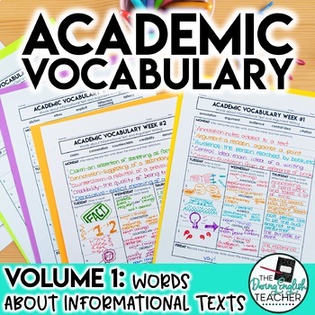 Preview of Academic Vocabulary Volume 1: Informational Texts and Argument Writing