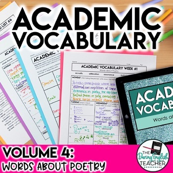 Preview of Academic Vocabulary Volume 4: Words about Poetry