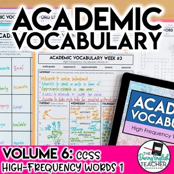 Preview of Academic Vocabulary Volume 6: High-Frequency Tier-2 Words #1