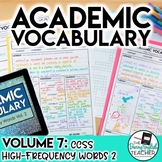 Academic Vocabulary Volume 7: High-Frequency CCSS Words #2