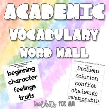 Preview of Academic Vocabulary Word Wall
