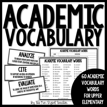 Preview of Academic Vocabulary Word Wall Cards