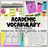 Academic Vocabulary: Word Wall, Posters, Interactive Noteb