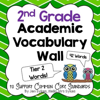 Academic Vocabulary Word Wall Tier Two Words ~ 2nd Grade | TpT