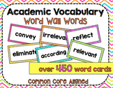 Academic Vocabulary Word Wall