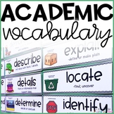 Academic Vocabulary Word Wall cards with pictures