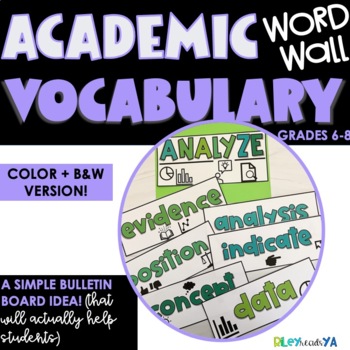 Preview of Academic Vocabulary Word Wall for Middle School