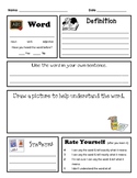 Academic Vocabulary Word Work Form