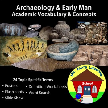 Preview of Academic Vocabulary and Concepts for Archaeology and Early Man Packet