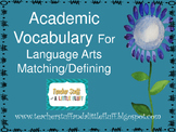 Academic Vocabulary and Matching