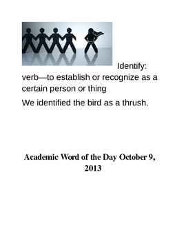 Preview of Academic Vocabulary Word Wall