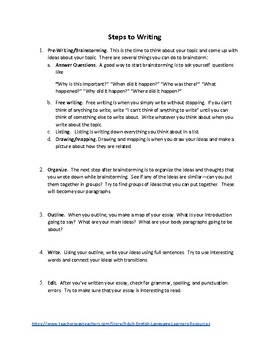 Preview of Academic Writing Guide-Steps to Writing