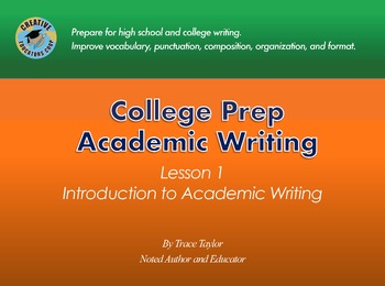 Preview of Academic Writing Lesson 1: Intro to Academic Writing