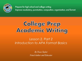 Preview of Academic Writing Lesson 2 Part 2: Introduction Format Basics