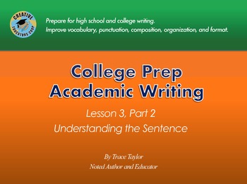 Preview of Academic Writing Lesson 3 Part 2: Understanding the Sentence