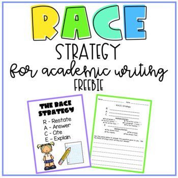 Preview of Academic Writing for Short Answer Questions using the RACE Strategy FREEBIE