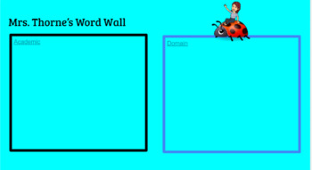 Preview of Academic and Domain Specific Word Wall for Curriculum