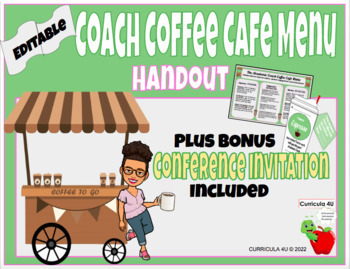 Preview of Academic and Technology Coach Coffee Cafe Menu