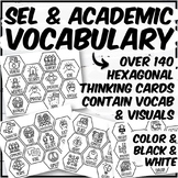 SEL and Academic Vocabulary Hexagonal Bulletin Board